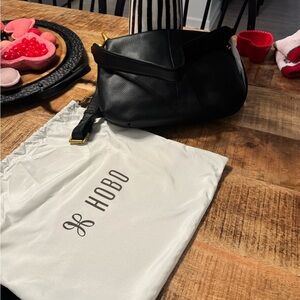 HOBO Black Leather Hobo Bag